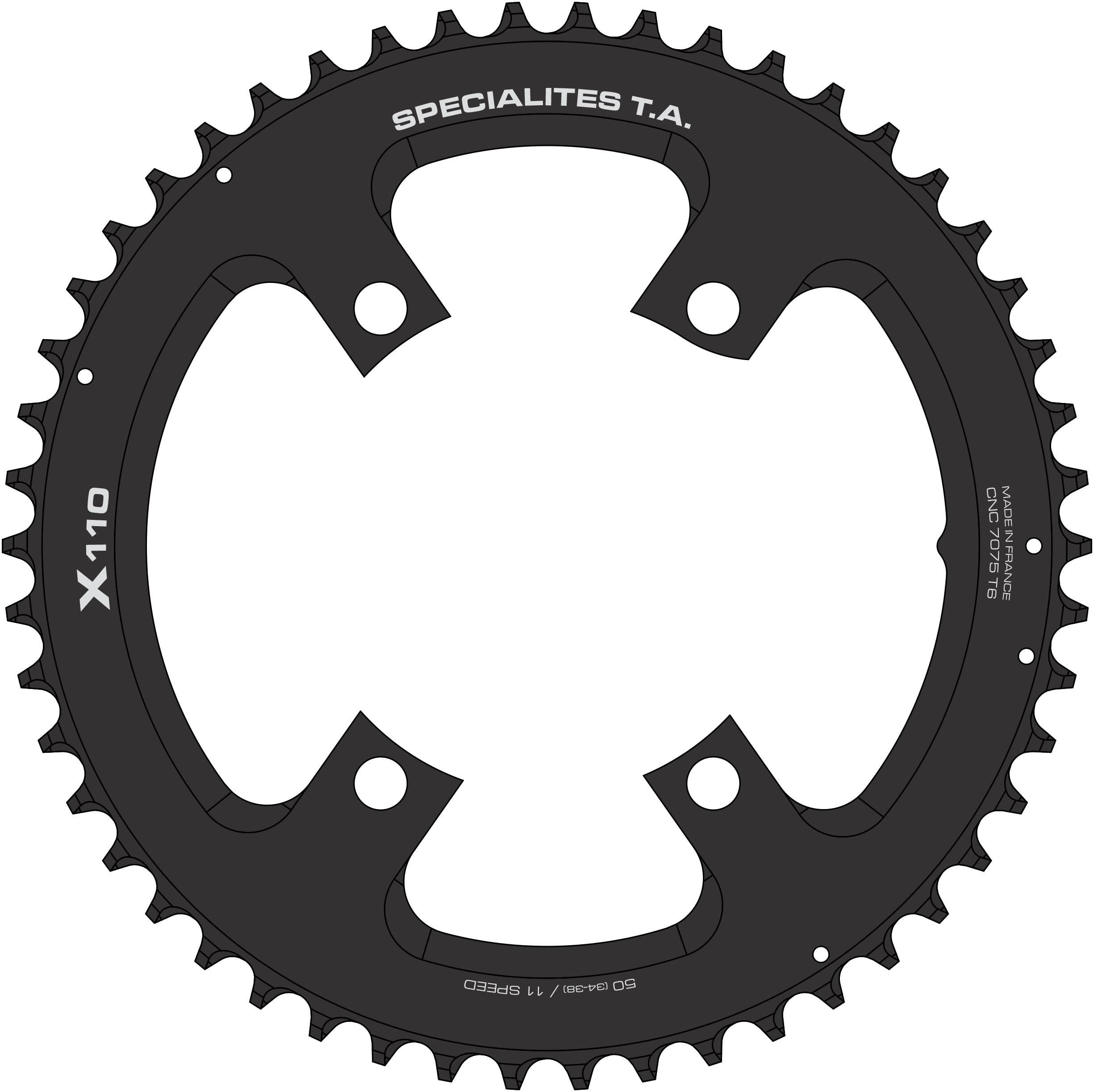 TA 110pcd X110 4 Arm 11x Chainrings
