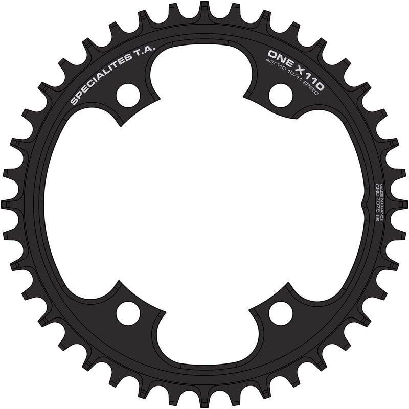 Spécialités TA X110 One Narrow/Wide 4 Arm 10/11/12 Speed Chainring