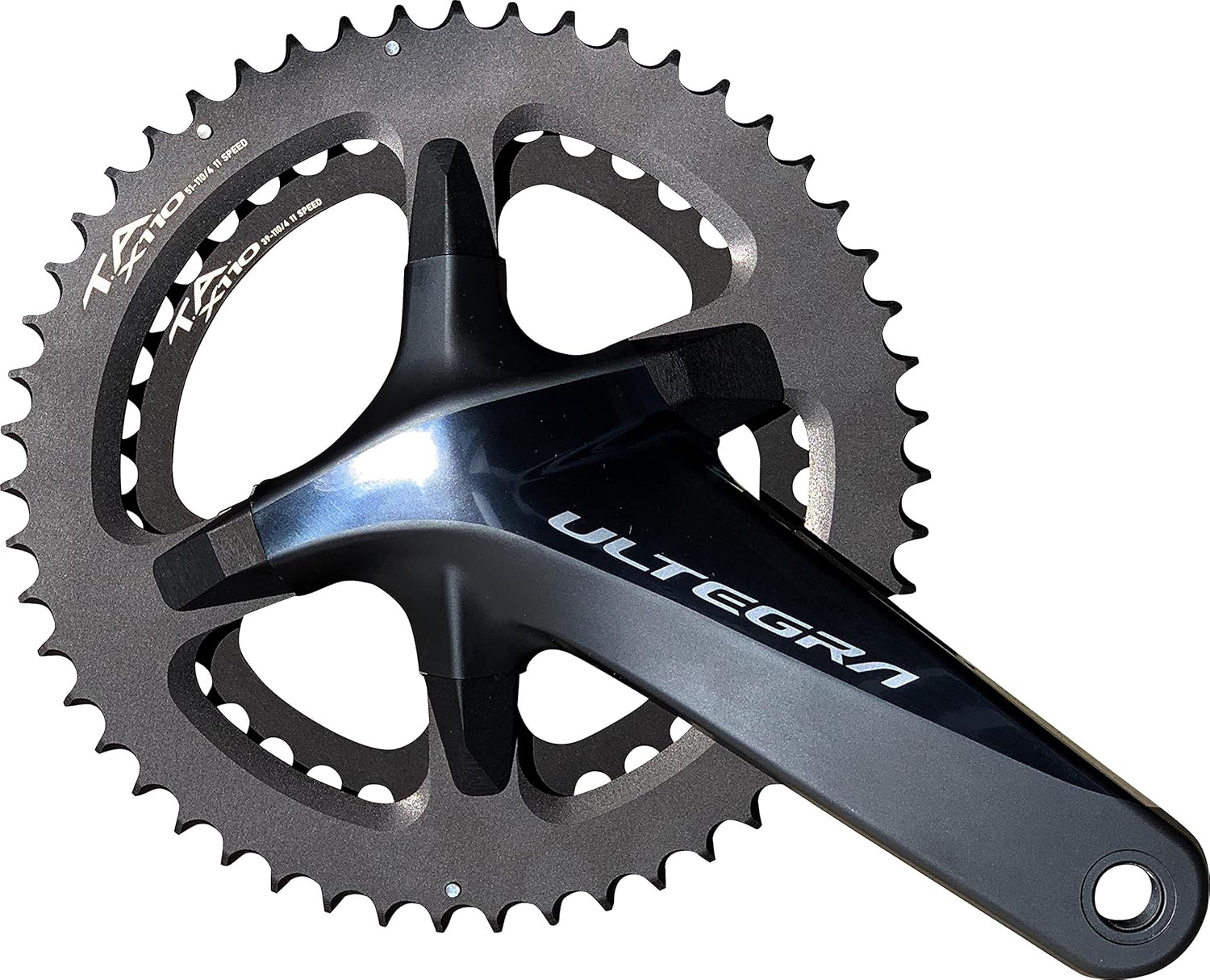 Spécialités TA R8000 Chainring Bolts & Cover Kit, Black, Pack of 4, Compatible with Shimano Ultegra R8000