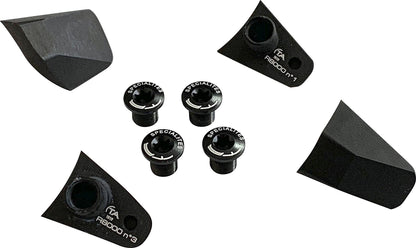 Spécialités TA R8000 Chainring Bolts & Cover Kit, Black, Pack of 4, Compatible with Shimano Ultegra R8000