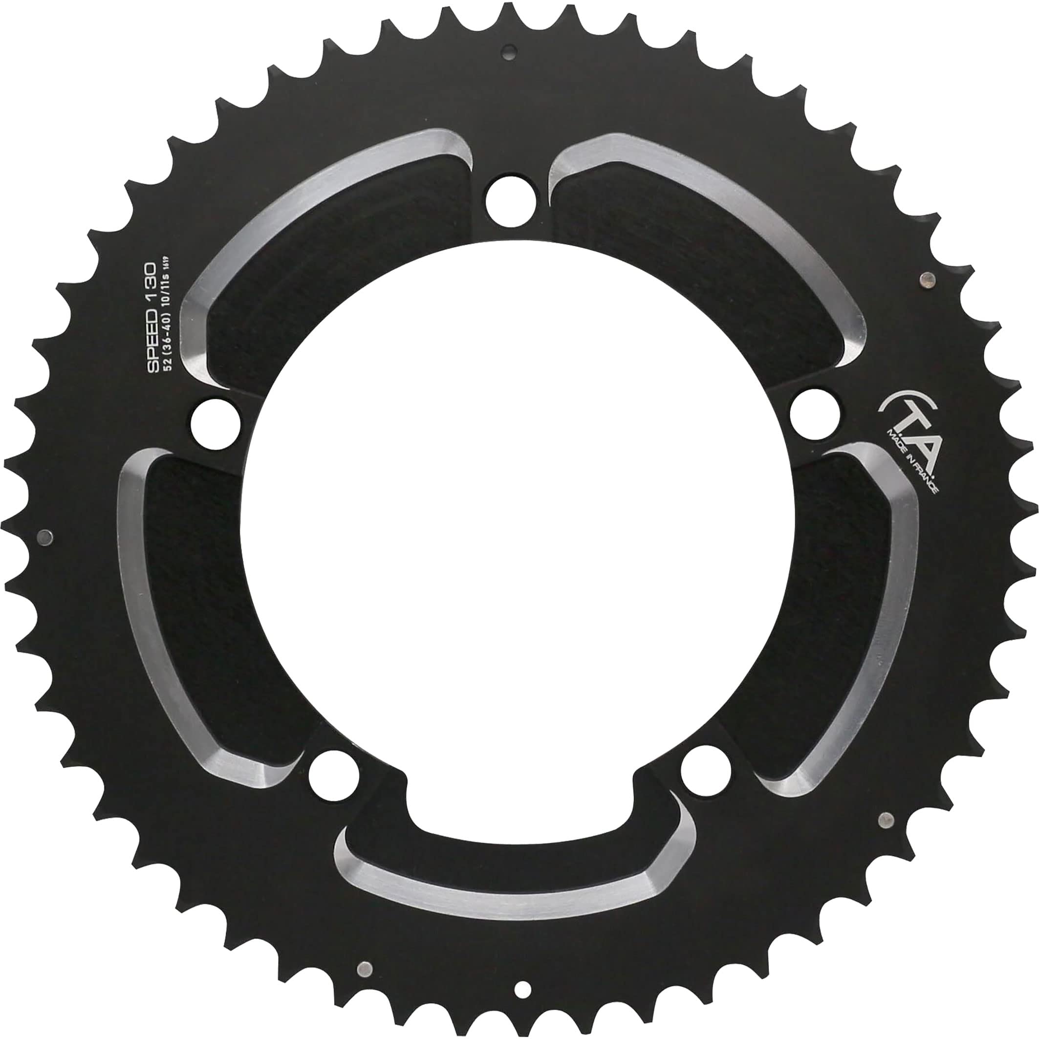 Spécialités TA Speed 2 130pcd 10/11 Speed Outer Chainring, 52t, Matt Black