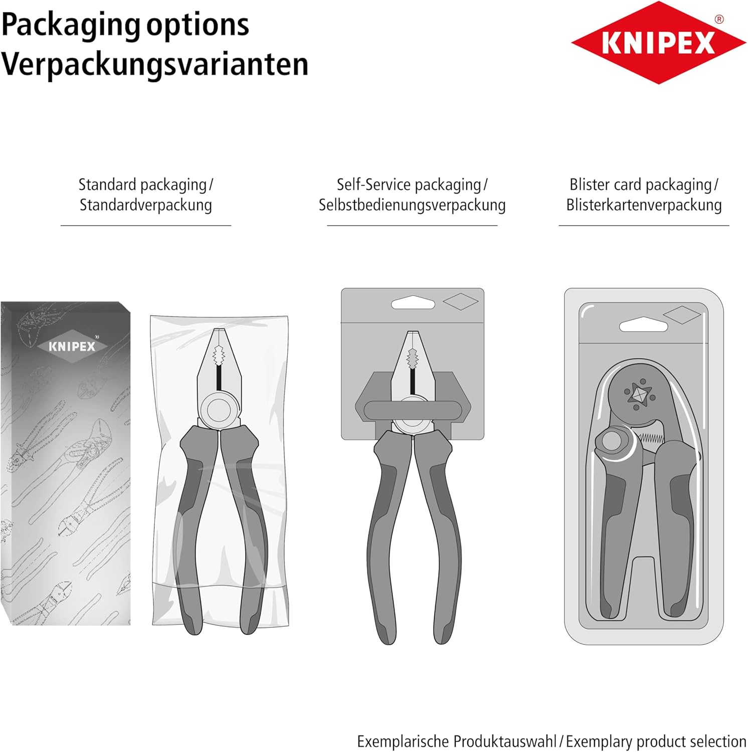 KNIPEX 03 02 160 Combination Pliers with comfort handles black atramentized 160 mm