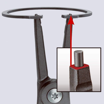 Knipex Precision Circlip Pliers for external circlips on shafts grey atramentized, with non-slip plastic coating 180 mm 49 11 A2