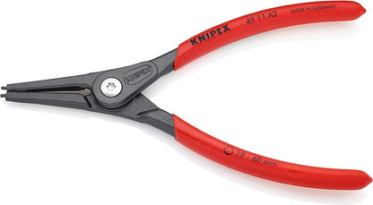 Knipex Precision Circlip Pliers for external circlips on shafts grey atramentized, with non-slip plastic coating 180 mm 49 11 A2