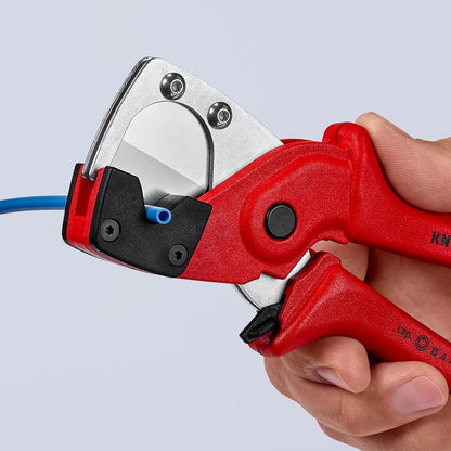 KNIPEX Pipe cutter for multilayer and pneumatic hoses glass fibre reinforced plastic handles 4 - 20 mm 90 10 185