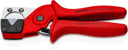 KNIPEX Pipe cutter for multilayer and pneumatic hoses glass fibre reinforced plastic handles 4 - 20 mm 90 10 185