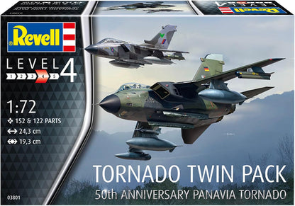 Revell 03801 Tornado 50th Anniversary Twinpack 1:72 Scale Unbuilt/Unpainted Plastic Model Kit