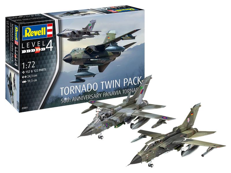 Revell 03801 Tornado 50th Anniversary Twinpack 1:72 Scale Unbuilt/Unpainted Plastic Model Kit