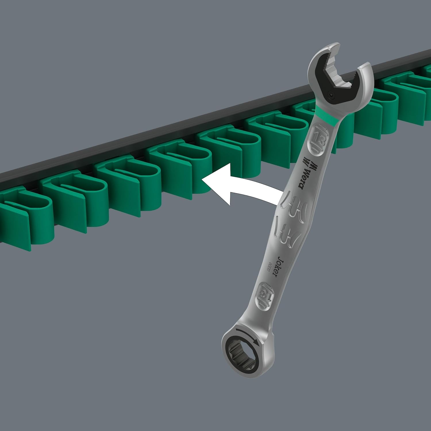 9610 Joker Magnetic rail, for up to 11 spanners, empty - 05136413001