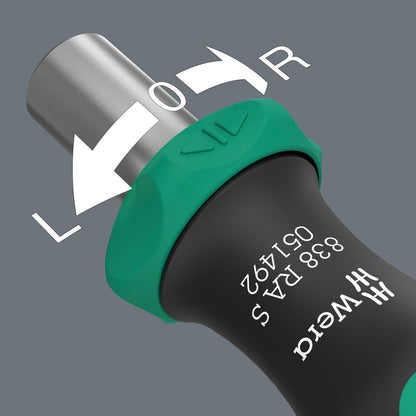 838 RA S Bits-Handhalter, with ratchet functionality, 1/4" - 05051492001