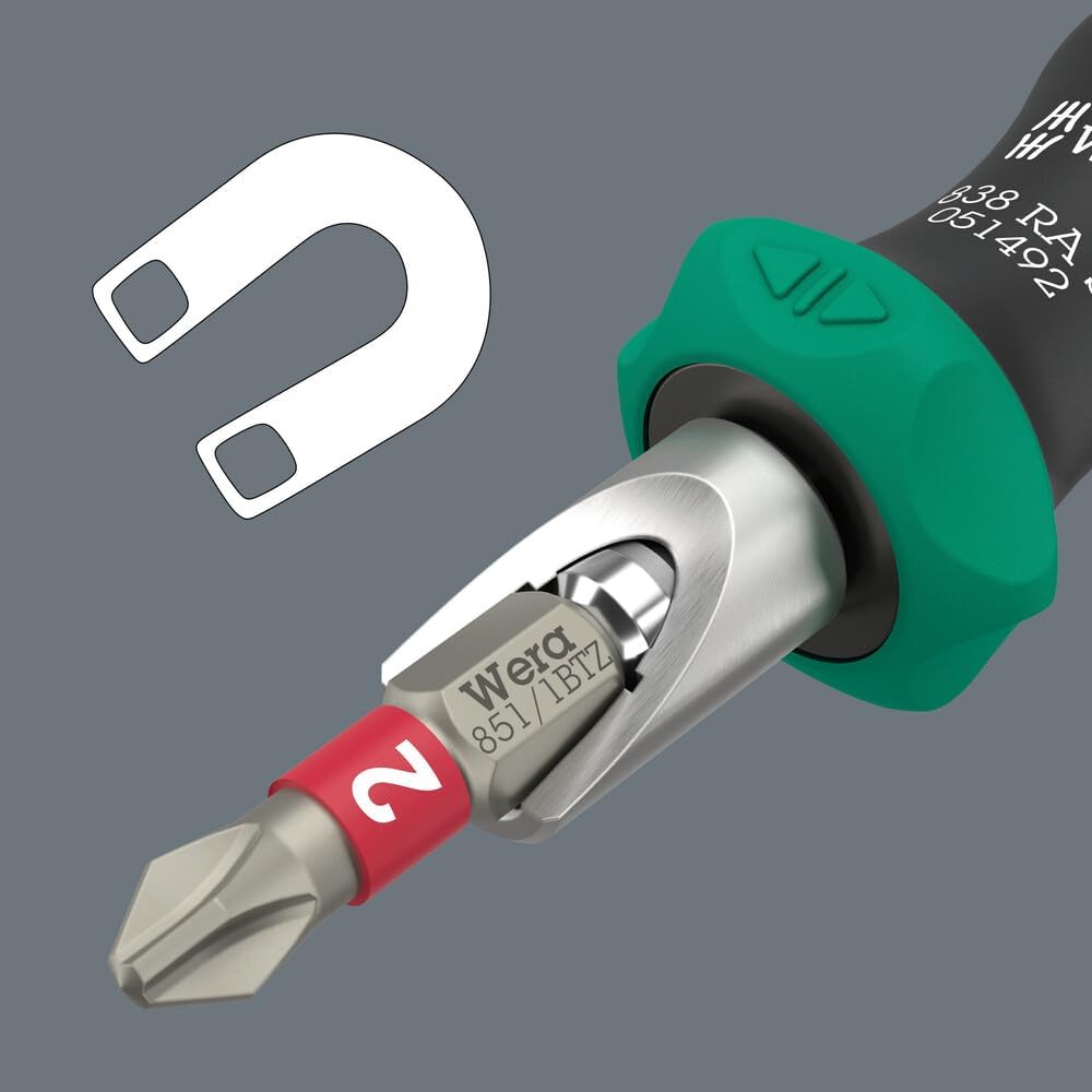 838 RA S Bits-Handhalter, with ratchet functionality, 1/4" - 05051492001