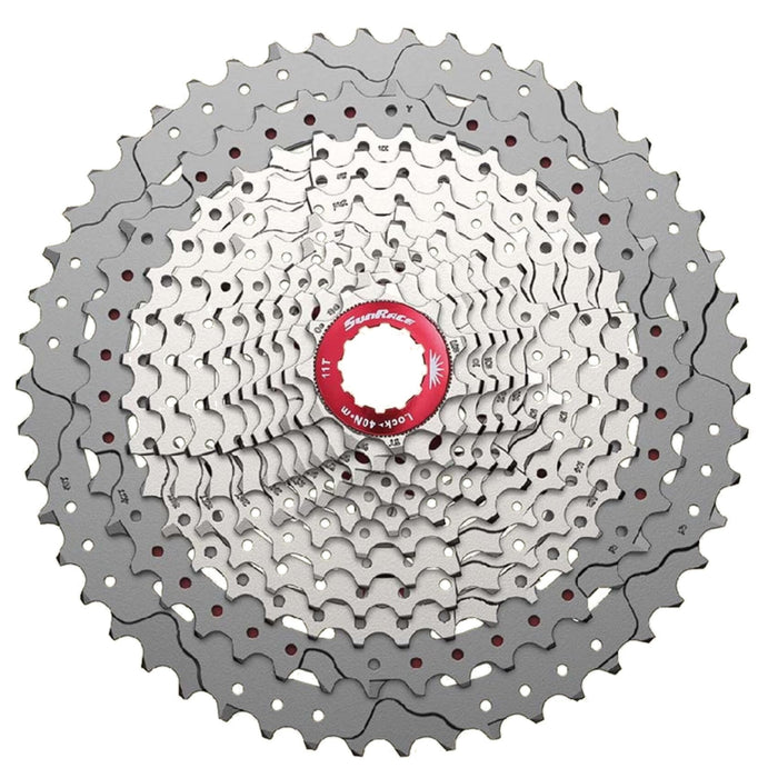 SunRace MZ90 12-Speed MTB Cassette, Silver, HG-Spline, 11-51T