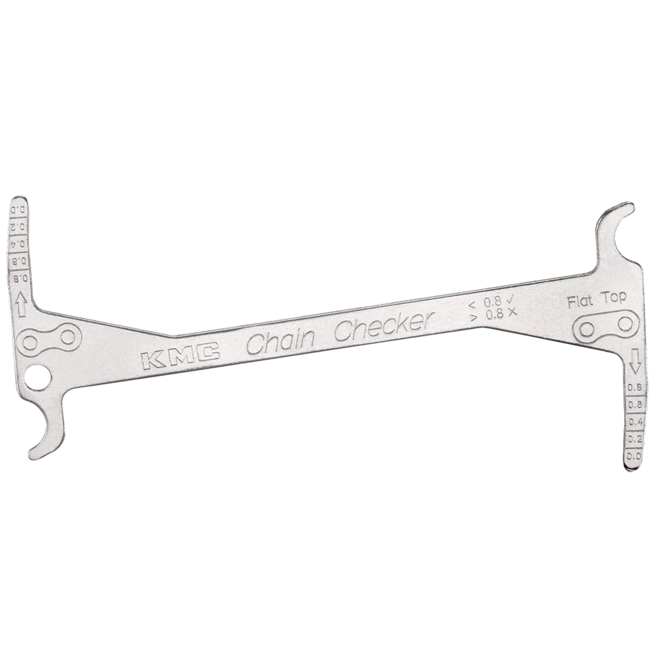 KMC Easy Chain Checker Chain Wear Indicator Tool, Universal, Silver