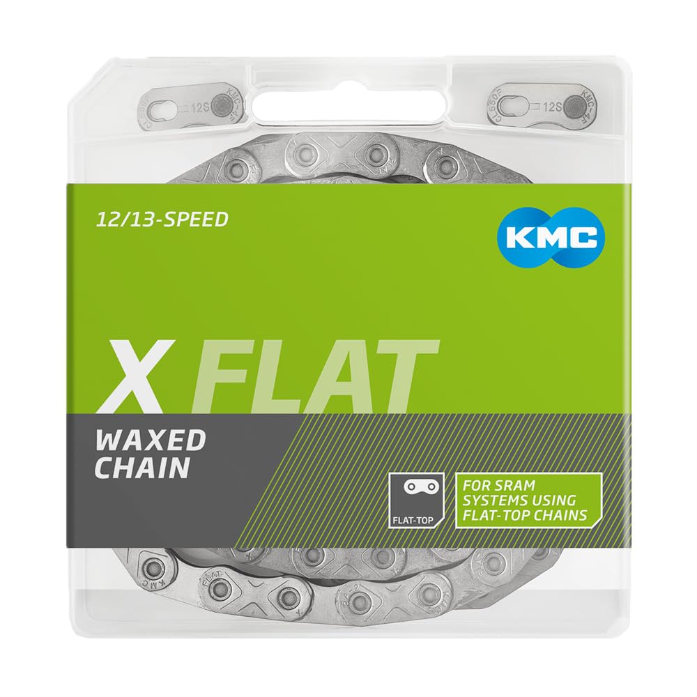 KMC X-Flat 12/13 Speed Waxed Flat Top Chain, 126 Link