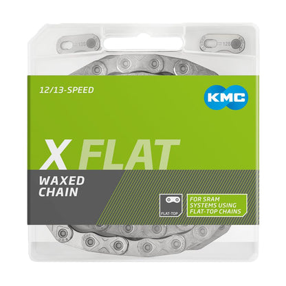 KMC X-Flat 12/13 Speed Waxed Flat Top Chain, 126 Link