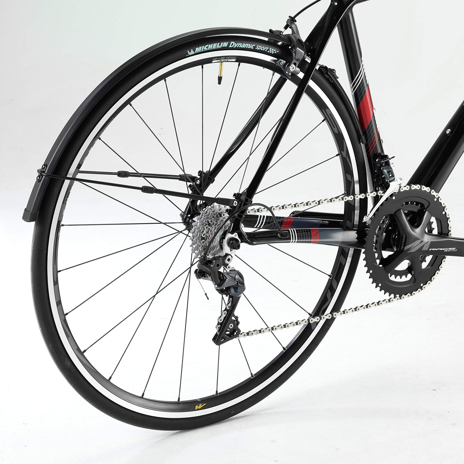 Flinger Unisex's Race Pro Road Bike Mudguard Set, Black, 700x18-32c