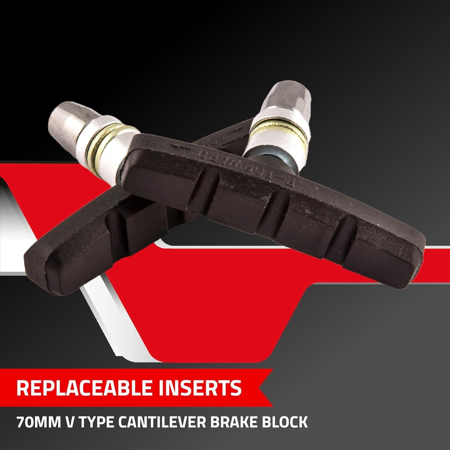 Clarks MTB/Hybrid V-Type and Cantilever Brake Pads - Compatible with Mountain & Hybrid Bikes Ideal for All Weathers