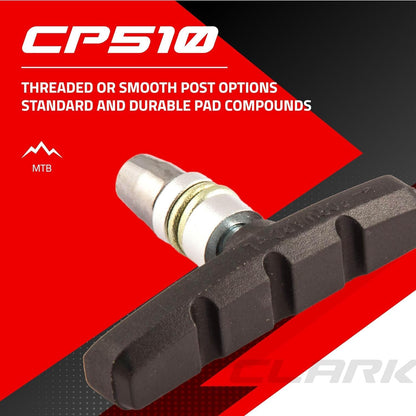 Clarks MTB/Hybrid V-Type and Cantilever Brake Pads - Compatible with Mountain & Hybrid Bikes Ideal for All Weathers