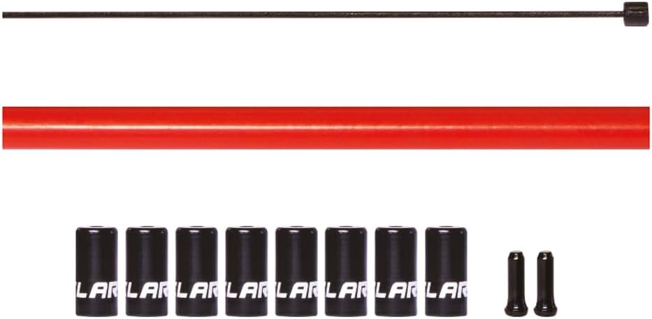 Clarks CNC ZERO-G Lightweight MTB + Road Bike Cycling Derailleur Mech GEAR Cable Kit in Red , White or Black (Red
