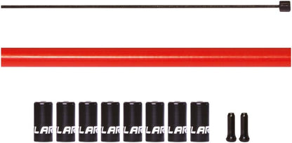 Clarks CNC ZERO-G Lightweight MTB + Road Bike Cycling Derailleur Mech GEAR Cable Kit in Red , White or Black (Red