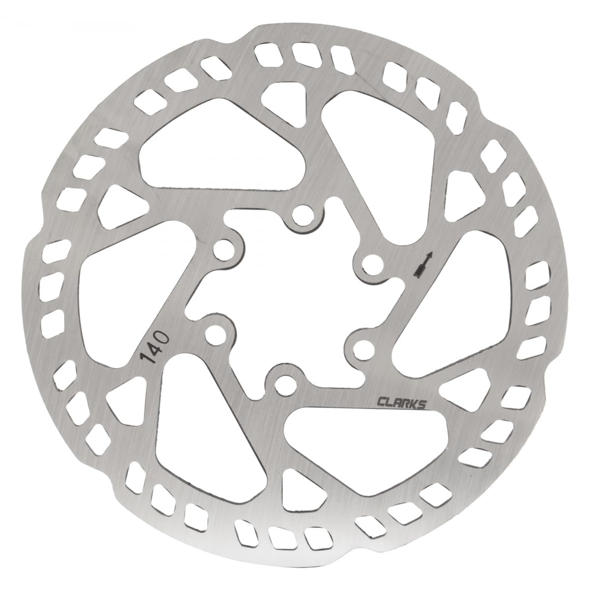 Clarks Cycle Systems CL-01 E-Bike Single Piece Steel 6-Bolt Disc Brake Rotor, Silver