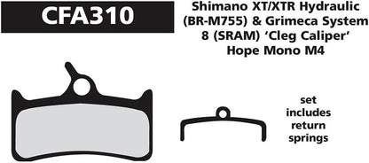 EBC Hope Mono M4/Shimano Xt/Xtr/Grimeca 8 Disc Brake Pad
