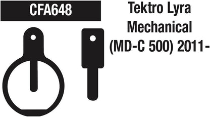 EBC Brakes CFA648 Disc Brake Pads, Compatible with Tektro Lyra Mechanical (MD-C500), Green – Organic (Standard
