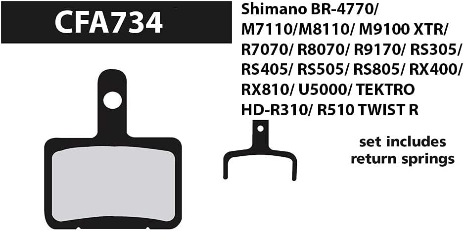 EBC Brakes CFA734 Disc Brake Pads, Compatible with Shimano Post 2018, Green – Organic (Standard