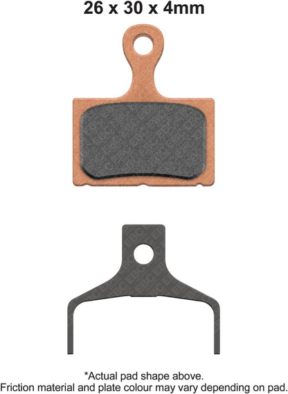 EBC Brakes CFA734 Disc Brake Pads, Compatible with Shimano Post 2018, Green – Organic (Standard