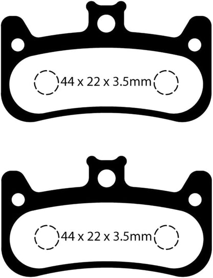 EBC Brakes CFA735 Disc Brake Pads, Compatible with Formula Cura 4, Green – Organic (Standard
