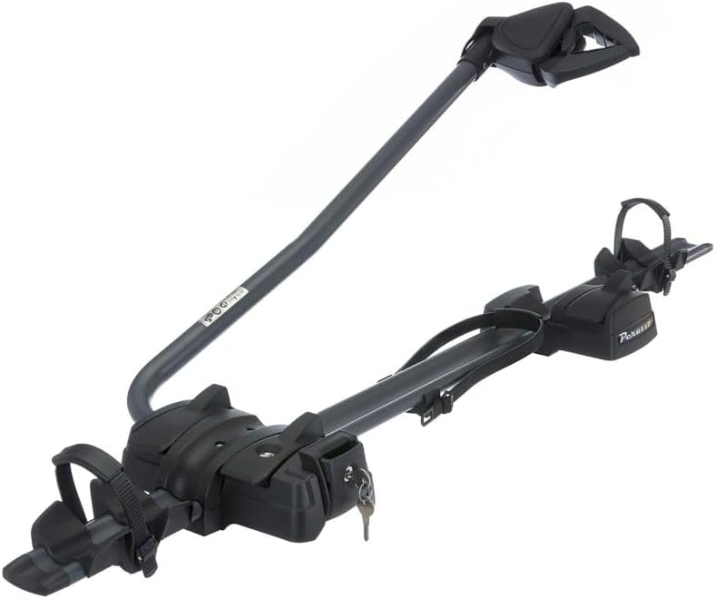 Peruzzo - Porte-vélo de Toit Pure Instinct - Manette d'ouverture à Distance - Bras Rotatif 360° - Rail alu, Bras Acier Anti-Rayures - Supporte vélos 12' à 29', Max 20kg - Compatible Freins à Disque