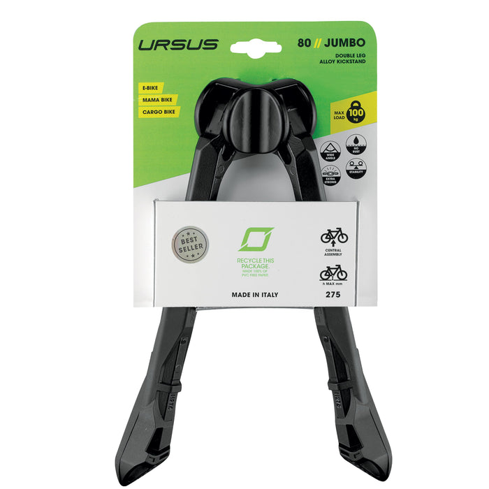 Ursus Jumbo 28 Double Leg Stand 300 mm with Plate and Screw Black