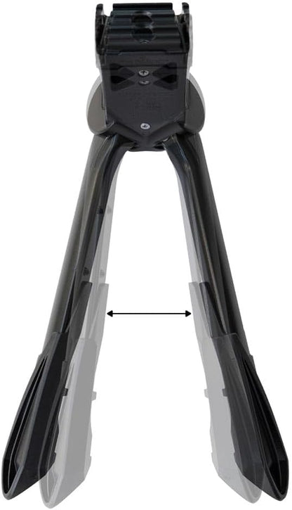 Ursus Jumbo Adjustable Double Kickstand, Black, 300mm