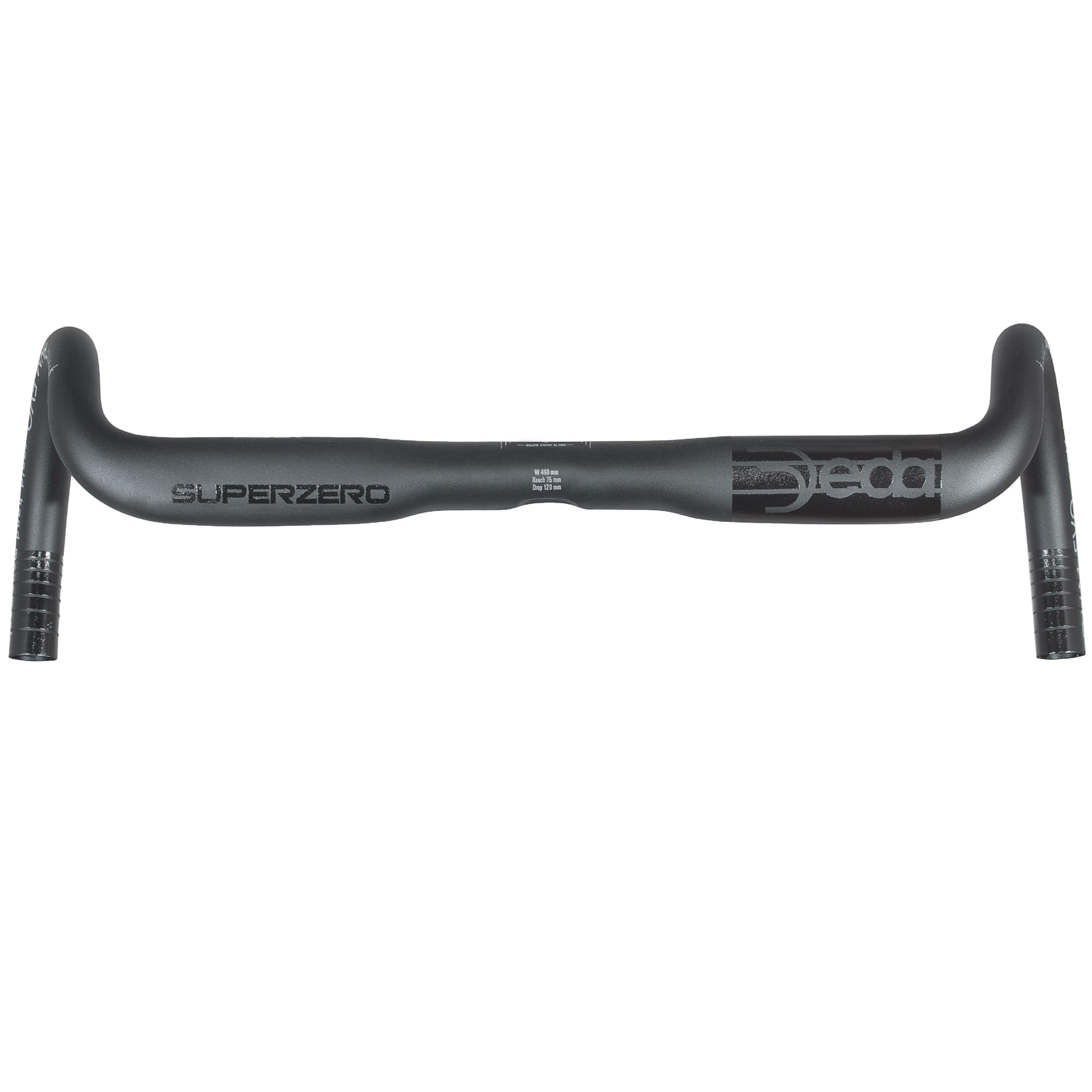 Deda Elementi Superzero Gravel Alloy Handlebars, Polish on Black (PoB