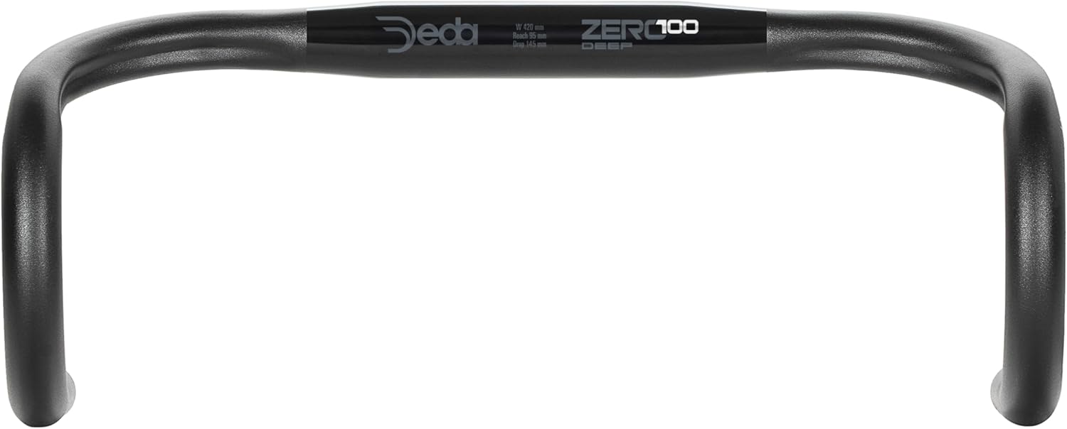 Deda Elementi Zero100 Handlebars, Black On Black (BoB), Deep Drop, 44cm