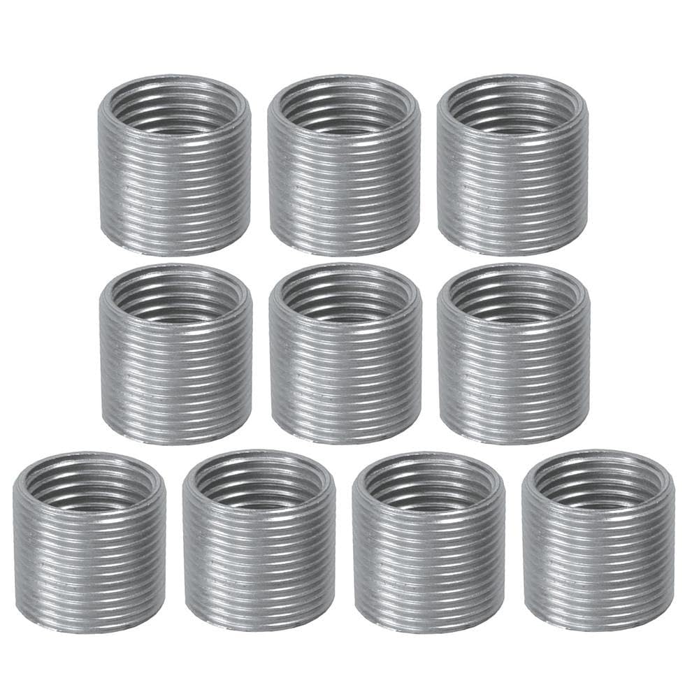 Cyclus Tools Crank Arm Pedal Thread Repair Bushes, Pack of 10 (9/16"), Silver (Left Hand Thread