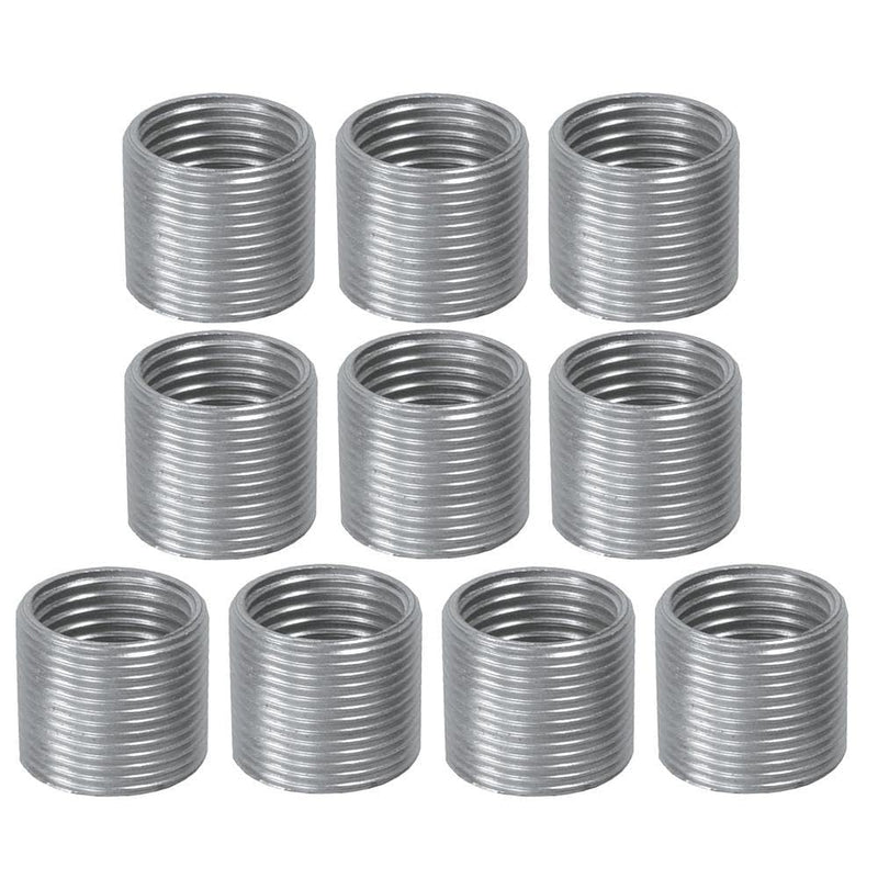 Cyclus Tools Crank Arm Pedal Thread Repair Bushes, Pack of 10 (9/16"), Silver (Left Hand Thread