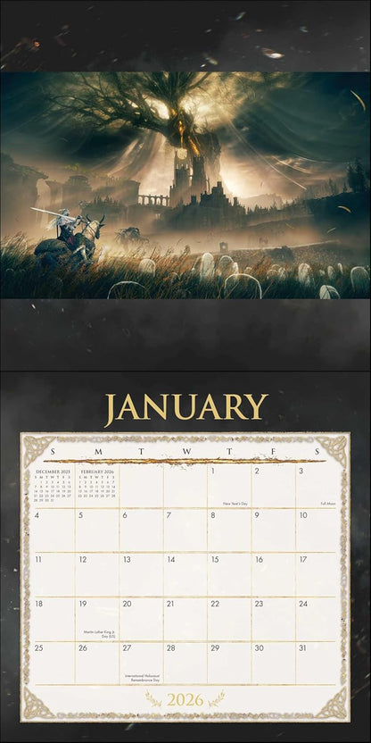 ELDEN RING: Shadow of the Erdtree 2026 Wall Calendar: (Includes Full-Color Poster