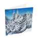 White Tigers 18x18cm Crystal Art Card