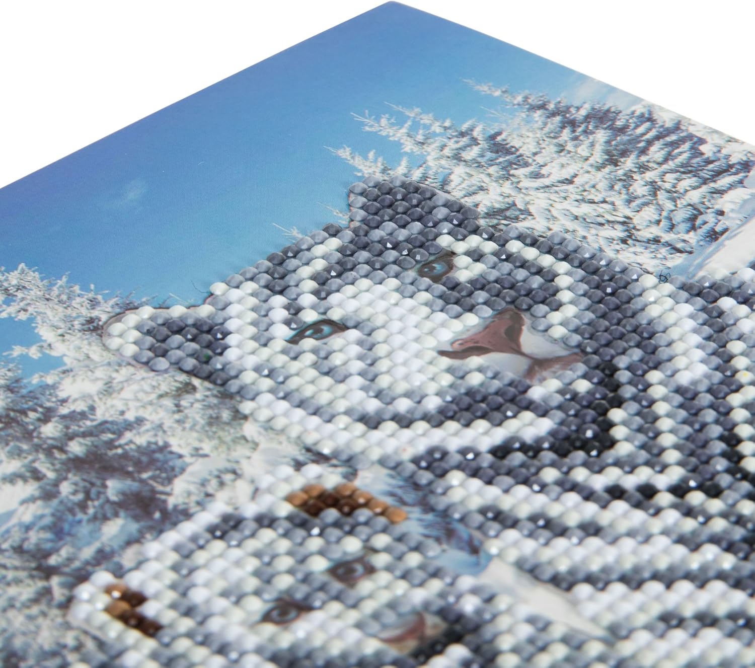 White Tigers 18x18cm Crystal Art Card