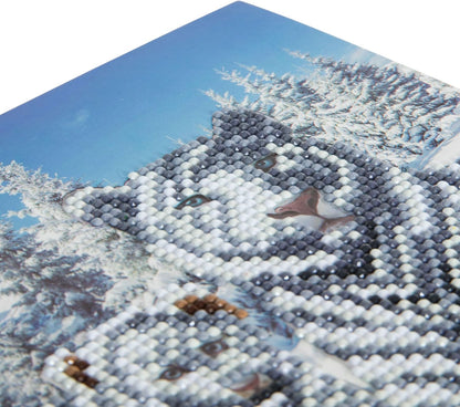 White Tigers 18x18cm Crystal Art Card