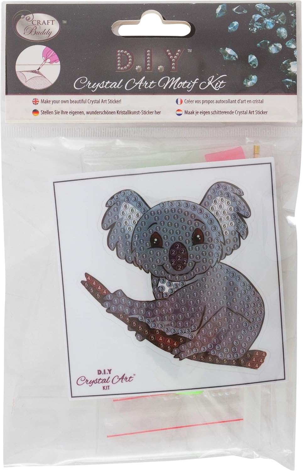 Koala Bear 9x9cm Crystal Art Motif