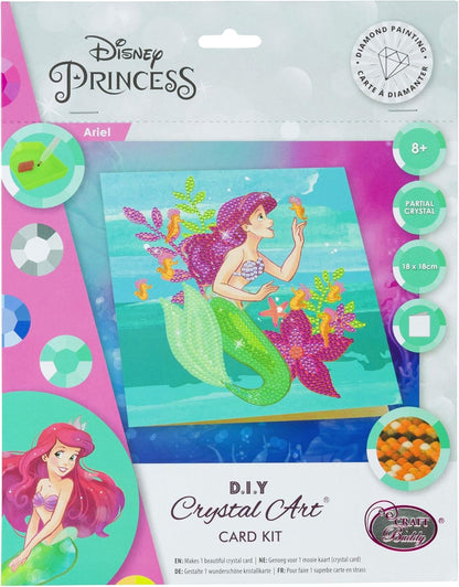 Craft Buddy Crystal Art CCK-DNY803 Ariel, 18x18cm Crystal Art Card