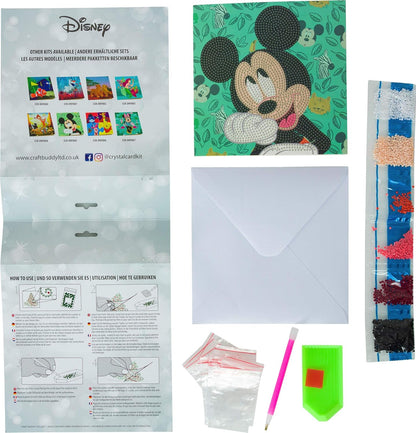 Happy Mickey 18x18cm Crystal Art Card