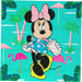 Minnie on Holiday 18x18cm Crystal Art Card