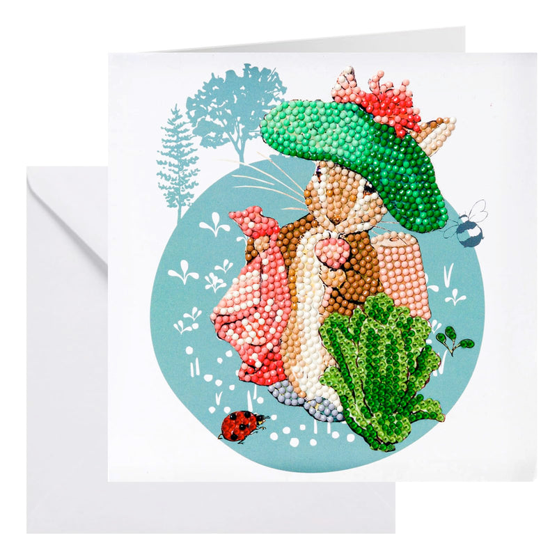 Benjamin Bunny 18x18cm Crystal Art Card