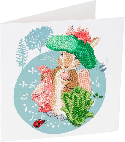 Benjamin Bunny 18x18cm Crystal Art Card