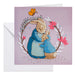 Peter Rabbit and Mum 18x18cm Crystal Art Card