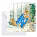 Peter Rabbit Under the Fence 18x18cm Crystal Art Card