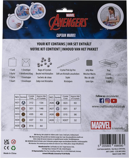 Captain Marvel 18x18cm Crystal Art Card